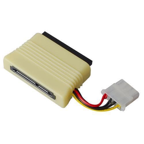 The beige U-Reach IDE to SATA Adapter includes a 4-pin Molex power connector with black, red, and yellow wires.
